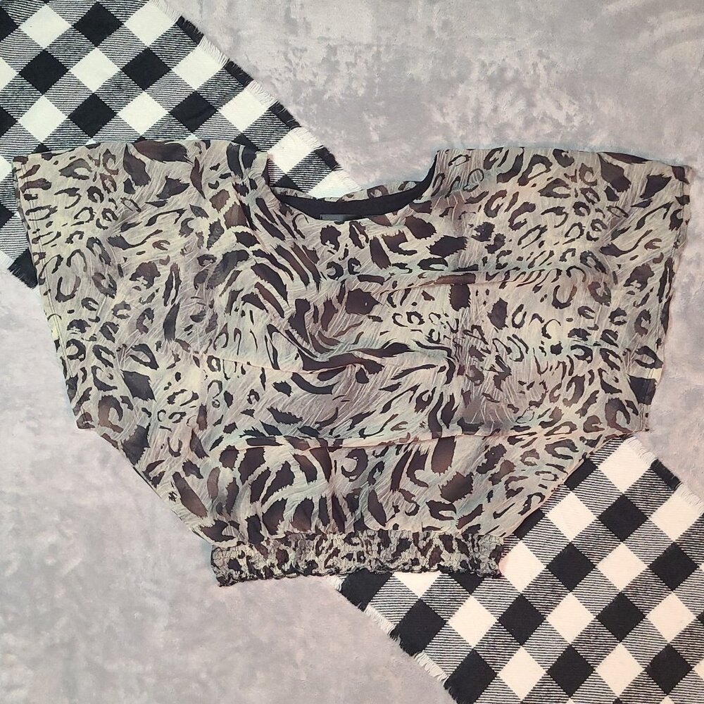M | Bizz Girl | Sheer Dolman Twofer Top